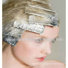 Imprimé coloré pré-coupé coiffure cheveux feuille d&#39;aluminium avec tissu pour salon de coiffure, rouleaux de feuilles imprimées